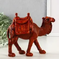 Сувенир полистоун "Верблюд с седлом с сумкой" под дерево 21х9х20 см