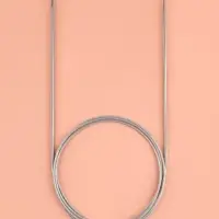 Спицы круговые, для вязания, с металлическим тросом, d=2 мм, 14/100 см