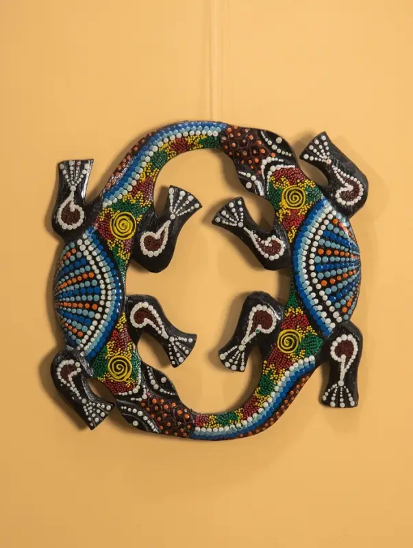 Панно настенное &laquo;Пара ящериц&raquo;, 33&times;33&times;1 см, МДФ, МИКС