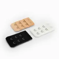 Застёжка для бюстгальтера, удлинитель, 3 ряда 2 крючка, 3.2&times;5 см, 3 шт.