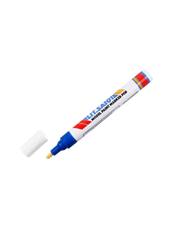 Маркер-краска, лаковый наконечник, пулевидный 4 мм, ширина линии 2.5 мм, синяя, цена за 1 штуку