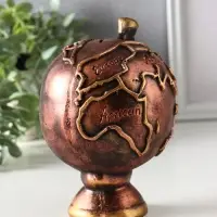 Копилка "Глобус" 17х12х11,5 см, под бронзу