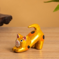 Сувенир &laquo;Потягивающийся Кот&raquo;, 2.5&times;6&times;5 см, дерево, золото