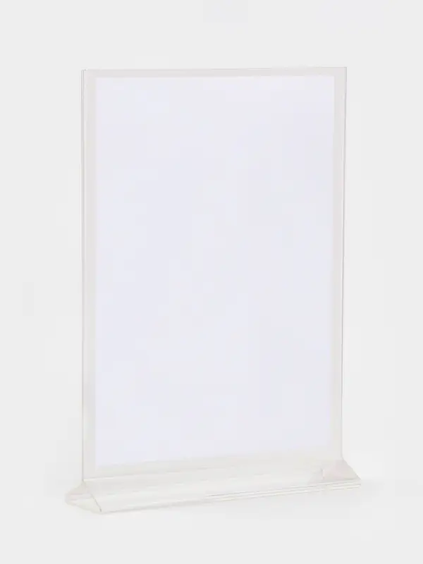 Двухсторонняя подставка А4, оргстекло 2 мм, 21&times;6.5&times;32.5 см, В ЗАЩИТНОЙ ПЛЁНКЕ