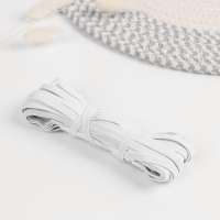 Резинка бельевая, 6 мм, 10 &plusmn; 1 м, цвет белый, цена за 1 штуку