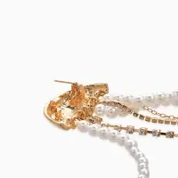 Брошь &laquo;Медуза&raquo;, цвет белый в золоте