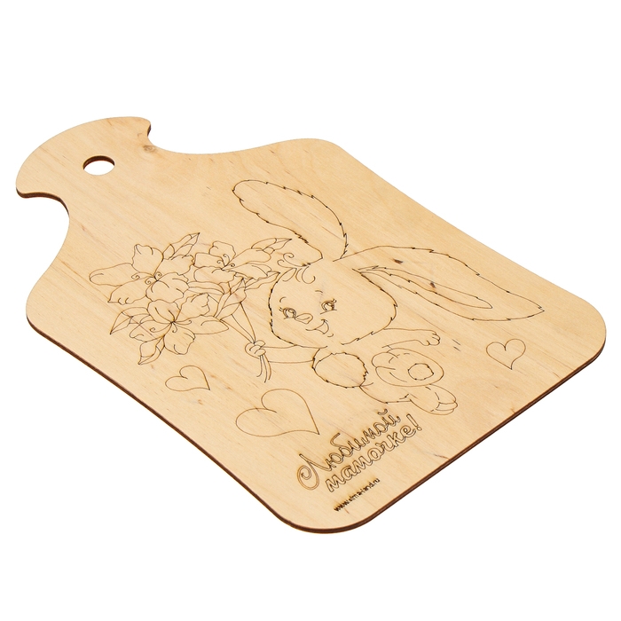 Доска для выжигания &laquo;Заяц с букетом&raquo;