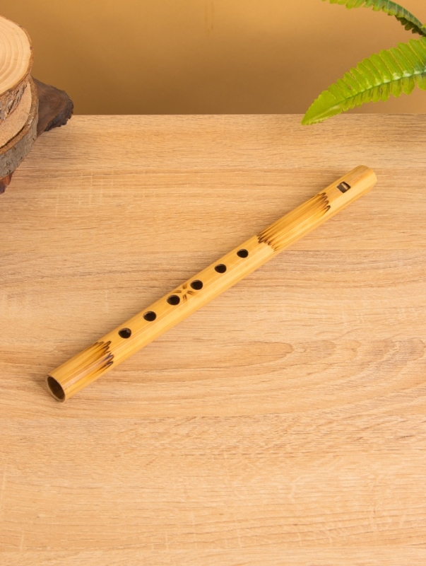 Сувенирный музыкальный инструмент "Флейта" бамбук, цв. бежевый, 30х2х2 см
