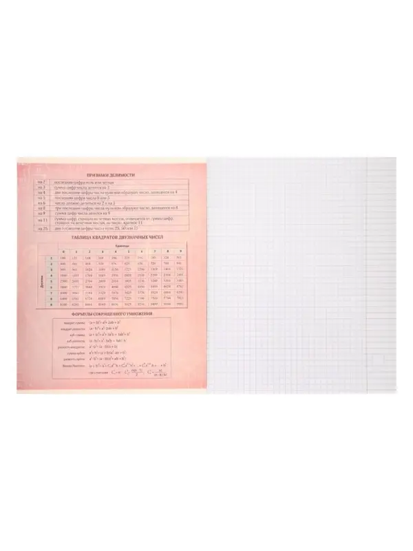 Тетрадь предметная 48 листов в клетку, Calligrata &laquo;Доска. Алгебра&raquo;, обложка мелованный картон