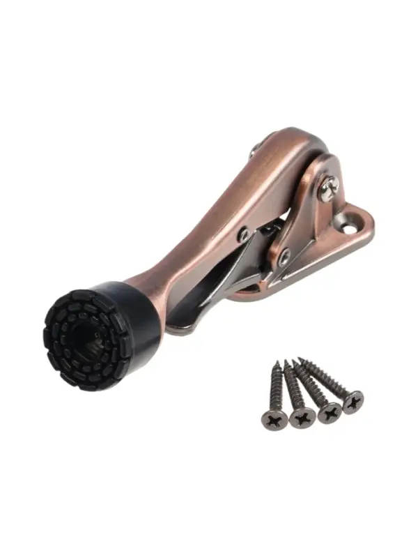 Фиксатор дверной LOCKLAND &ldquo;козья ножка&rdquo;, с автоподъемом, цвет медь