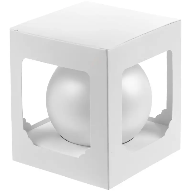 Елочный шар Gala Matt в коробке, 8,5 см, белый