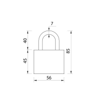 Замок навесной ТУНДРА ZN1063, 63 мм