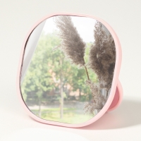 Зеркало карманное &laquo;Узор&raquo;, с подставкой, 8 &times; 8 см, цвет чёрный