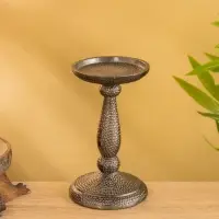 Подсвечник "Нью-Дели" алюминий 9х9х17 см, цв. бронза