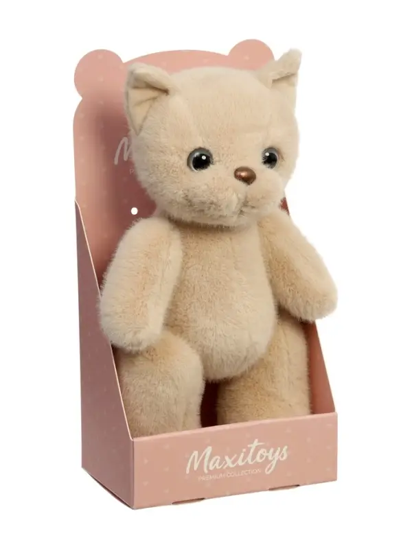 Мягкая игрушка "Котик", бежевый, 20 см MT-250403-20