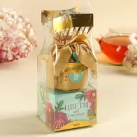 Набор &laquo;Цвети от счастья&raquo;: крем-мёд с хлопком 120 г., чай чёрный с апельсином и шоколадом 50 г.