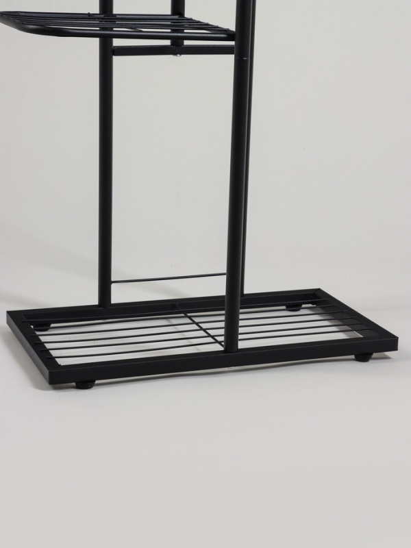Подставка для цветов Greengo, 4 полки, 43 &times; 22 &times; 82 см, напольная, металл, чёрная
