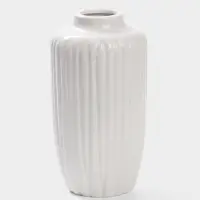 Ваза настольная керамика "Хавьер" 17,5х9 см, белый