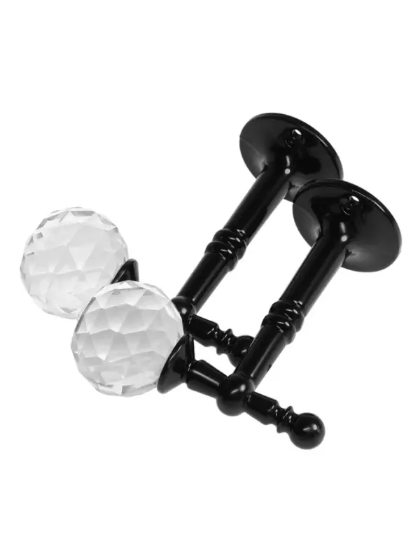 Крючок - держатель для штор на стену CAPPIO KS043, металлический, цвет черный, 2 шт