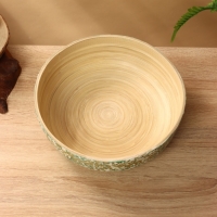 Миска 23х23х4 см, бамбук