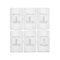 Держатель самоклеящийся для проводов и гирлянд ТУНДРА, 28&times;16&times;9 мм, белый, 12 шт.