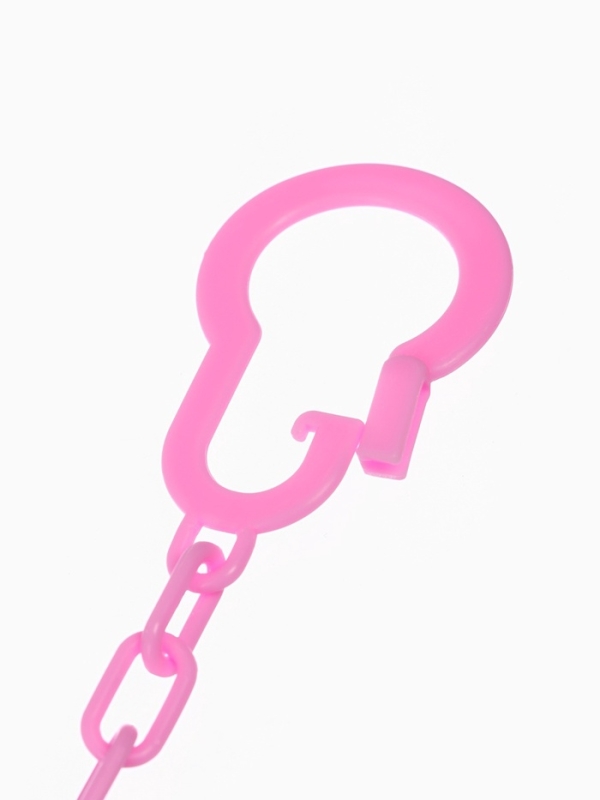 Держатель для соски - пустышки &laquo;Я - это стиль&raquo;, на цепочке, цвет розовый