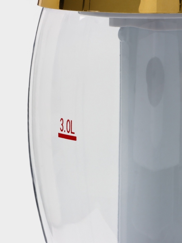 Башня пивная VaviloneDouble, 3 л, ёмкость для льда, подсветка, пластик, золотистая