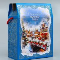 Коробка подарочная новогодняя, 20&times;10&times;26.5 см