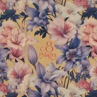 Бумага упаковочная крафтовая &laquo;8 марта&raquo;, 50 х 70 см