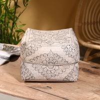 Корзинка плетеная "Бонтанг" бамбук 30х30х18,5 см, светлая