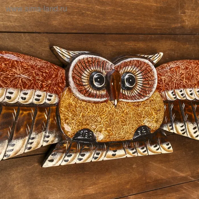Настенное панно "Сова в полёте" 100х18,5х3 см