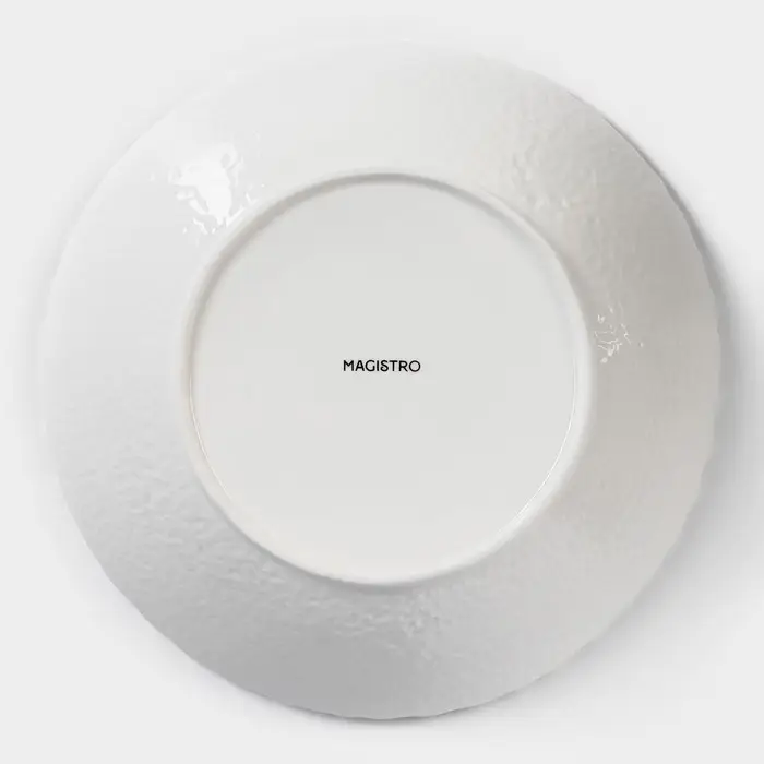 Салатник фарфоровый Magistro &laquo;Цветок Бланш&raquo;, d=23 см, цвет белый