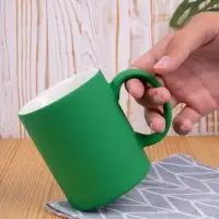 Кружка Promo Soft c покрытием софт-тач, зеленая
