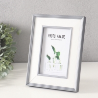 Фоторамка пластик 10х15 см "Романтизм" серая 16,5х21,4 см