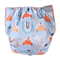 Многоразовый подгузник &laquo;Лисички&raquo;, 3-15 кг, цвет голубой, оранжевый, Крошка Я