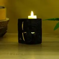 Аромалампа &laquo;Маска&raquo;, 11&times;9&times;6 см, керамика, тёмно-коричневая