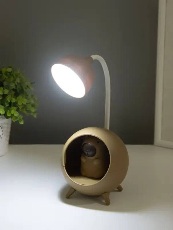 Ночник "Капибара в круглом кресле" LED 3Вт 5V USB АКБ 2 режима 8,5х8,5х25,5 см