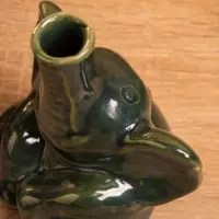 Сосуд для масла &laquo;Слон&raquo;, 10&times;8&times;14 см, керамика, зелёный