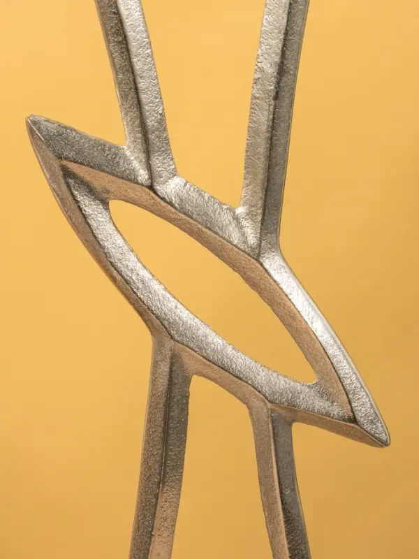 Подсвечник "Абстракция Человек" алюминий 21х13х73 см