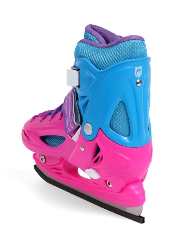 Коньки детские раздвижные BlackAqua, р. 30-33, для фитнеса, с роликовой платформой, мультиколор