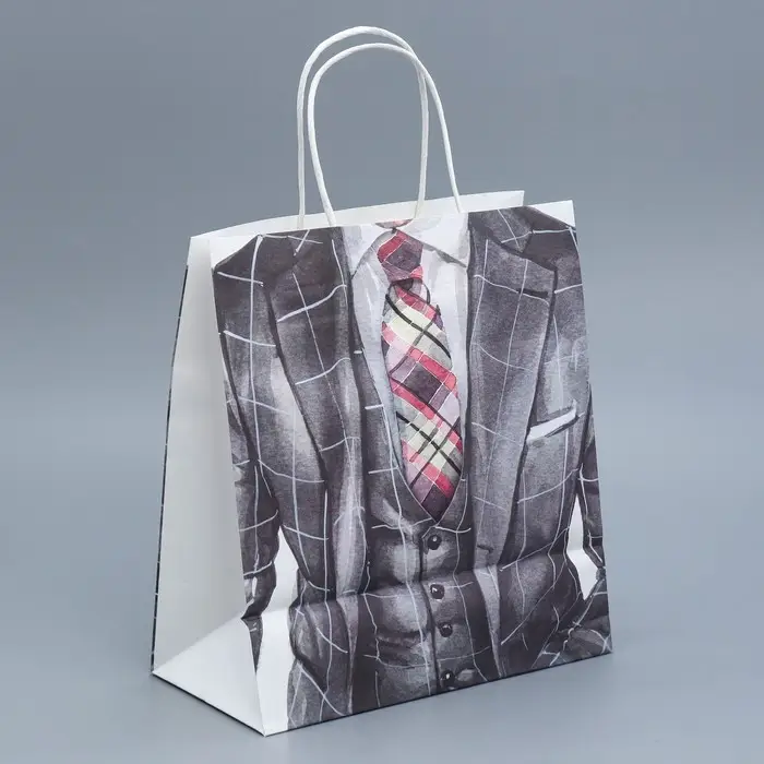 Пакет подарочный крафтовый, упаковка, &laquo;Самому лучшему&raquo;, 22 х 25 х 12 см