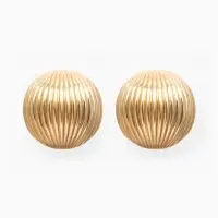 Серьги металл "Шар" тренд, цвет золото