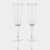 Набор бокалов для шампанского "Френч" 2 шт, 7,3х24 см, прозрачные