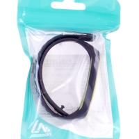 Ремешок Luazon для фитнес-браслета Mi Band 5/6/7, с перфорацией, чёрно-зелёный