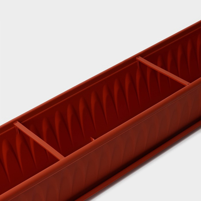 Ящик балконный &laquo;Алиция&raquo;, 100 см, с поддоном, цвет терракотовый