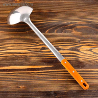 Поварешка для казана узбекская 42см, диаметр 12см с деревянной ручкой