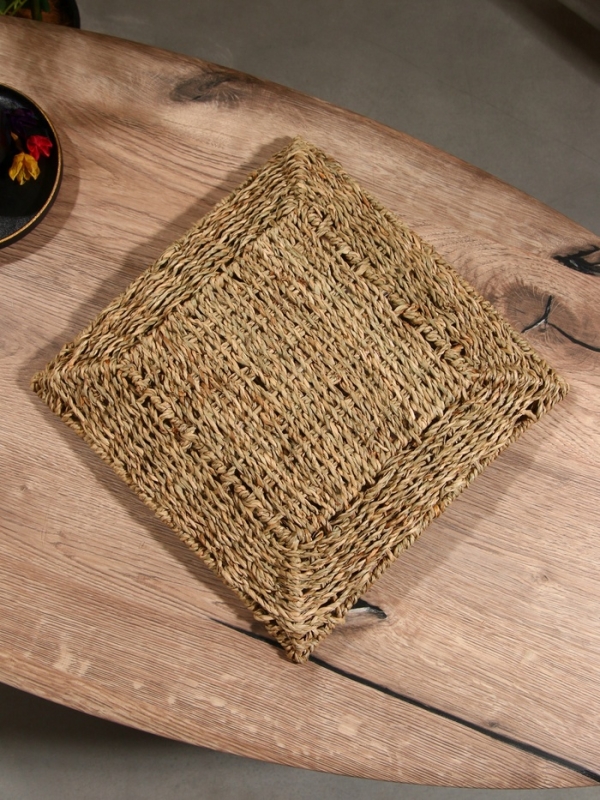 Корзина плетеная 31x31x5 см, сиграсс