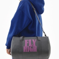 Сумка спортивная женская, TEXTURA, маленький размер, цвет серый