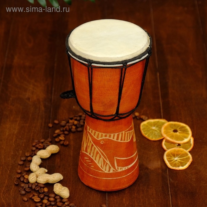 Сувенирный музыкальный инструмент барабан джембе &laquo;Светлый&raquo;, 25&times;13&times;13 см, МИКС