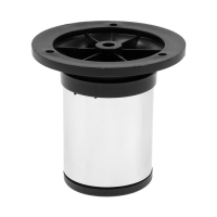 Опора регулируемая OR001CR ТУНДРА, d=50 мм, H=80 мм, цвет хром, 4 шт